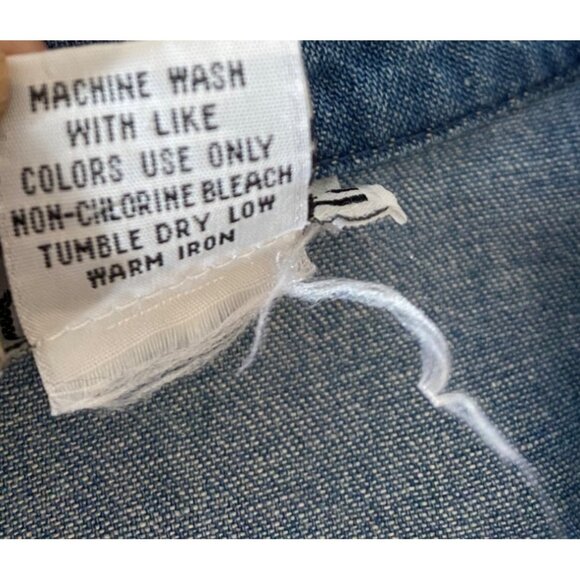 Robbie Bee Denim Button-Down Dress Short Sleeve 100% Cotton Blue Size 14 - Picture 4 of 12